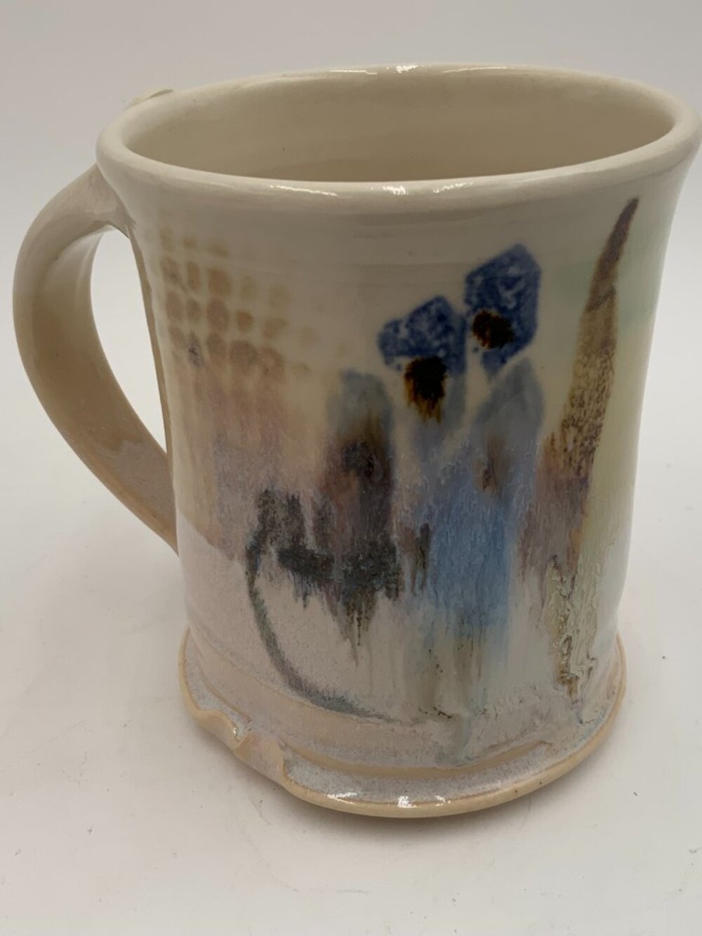 Large Studio Pottery Mug Signed By Austin, Texas Potter Mike Grafa